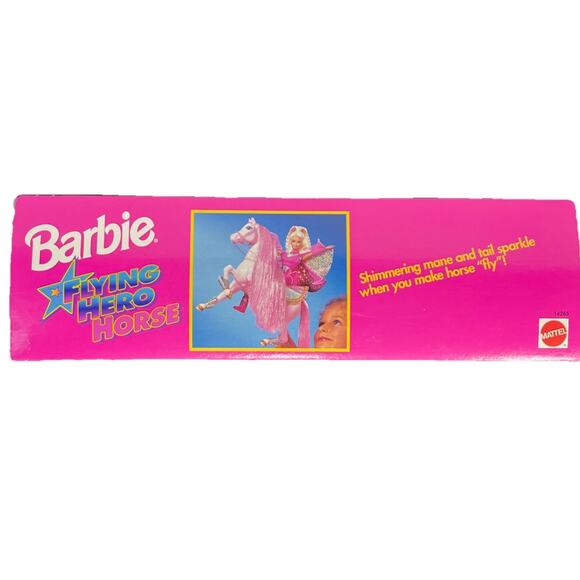 Vintage Barbie Flying Hero Horse 1995 Mattel #14265 Pink Mane Sparkle Wings NIB - Picture 4 of 7
